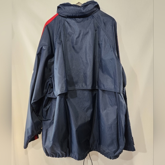 POLO JEANS CO RALPH LAUREN Navy Blue Red Long 100% Nylon Parka Windbreaker sz XL - Picture 10 of 13